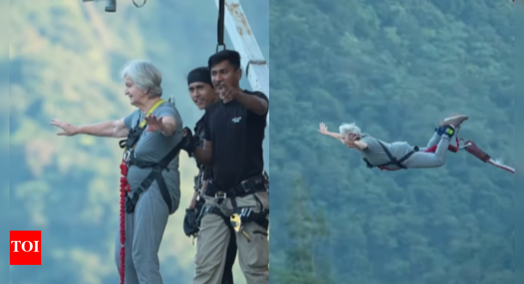 'Dancing like a ballerina in flight': Woman in her 80s fearlessly performs bungee jump in Rishikesh; Instagram video hits millions