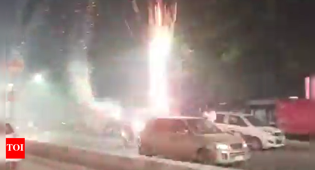 Diwali stunt: Man bursts firecrackers from moving car in Lucknow; public calls it ‘potential disaster’