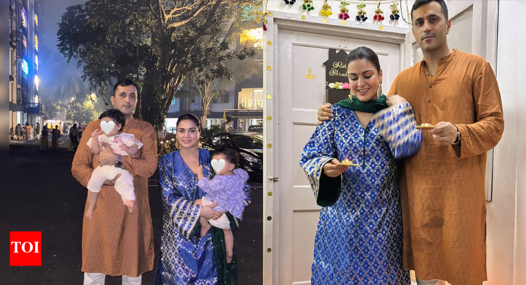 Shraddha Arya celebrates twins’ first Diwali with husband Rahul Nagal, calls it 'sabse pyaari Diwali'