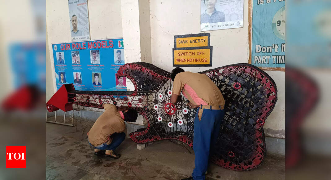 ITI students create sculptures from scrap