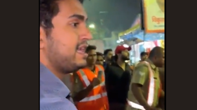 Watch: UP man abuses, forces car driver to kneel and apologise over parking dispute; Congress links him to BJP