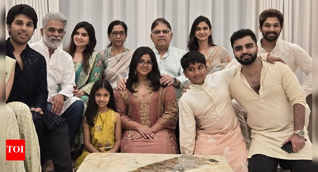 Allu Arjun's family Diwali PICS: Fans notice Allu Sirish's fiancée Nayanika Reddy has been cropped out