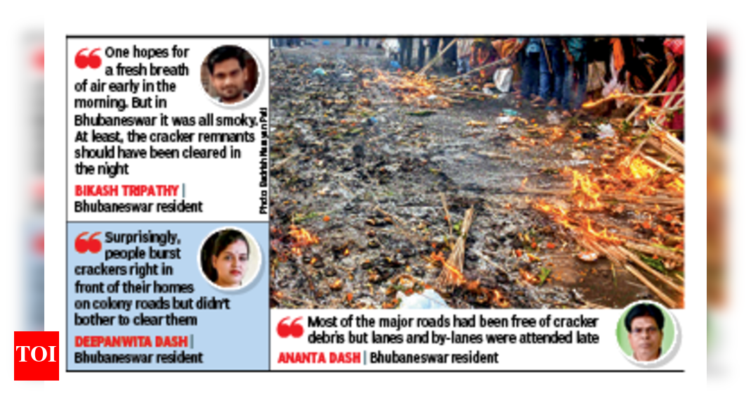 Bhubaneswar Municipal Corporation manages 20 tonnes of firecracker waste post-Diwali