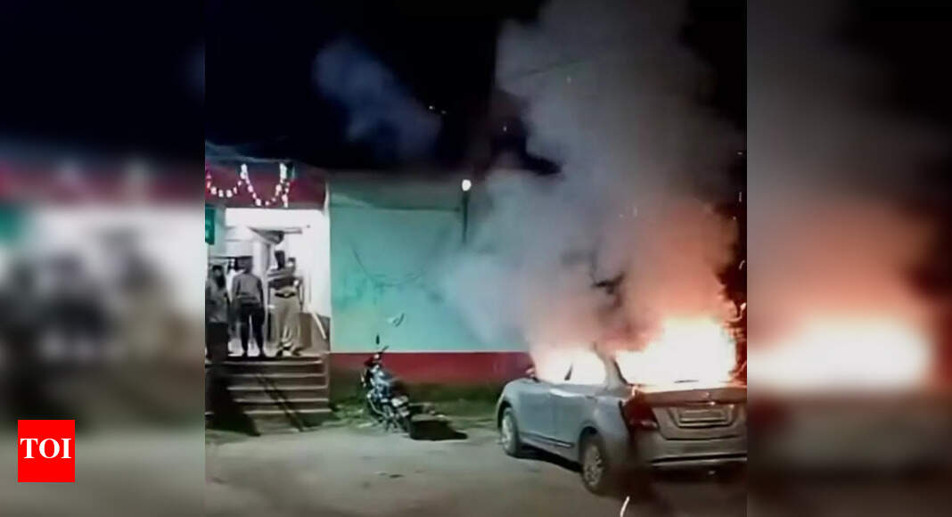 Noise complainant’s car torched by angry mob at police outpost