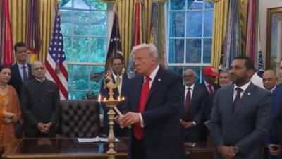 Diwali at White House: Donald Trump lights lamps, says 'spoke with PM Modi, discussed trade, Pakistan' - watch
