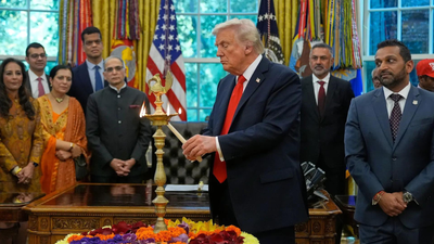 Diwali at White House: Donald Trump lights lamps, says 'spoke with PM Modi, discussed trade, Pakistan' - watch