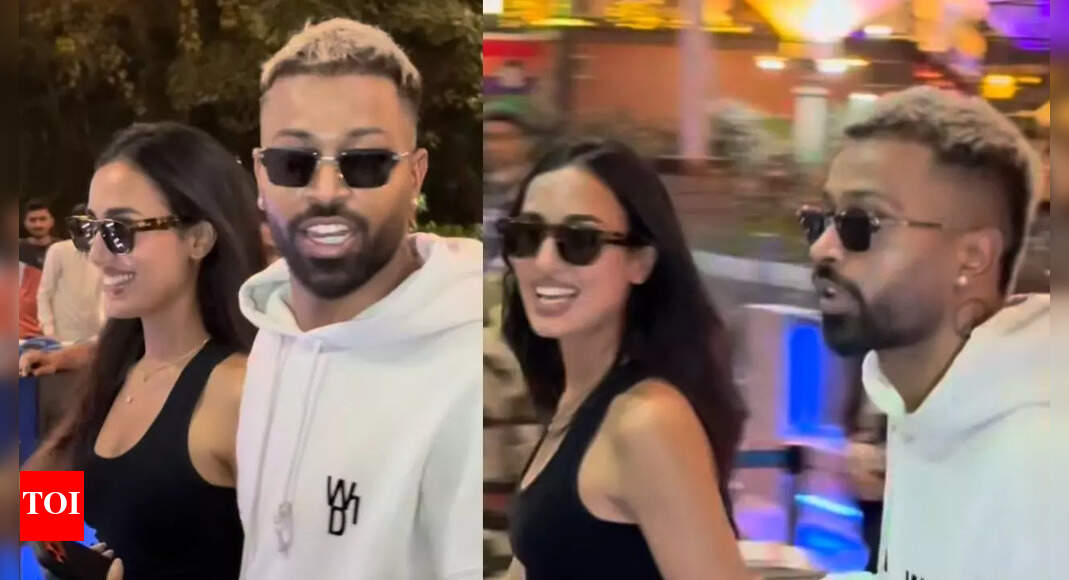 Hardik Pandya and Mahieka Sharma blush and share high-five as paparazzi call them ‘nice jodi’