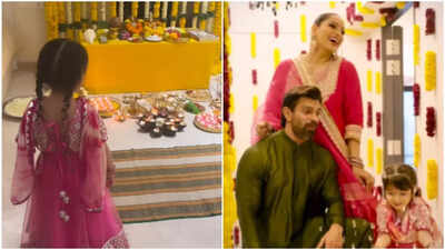 Bipasha Basu, Karan Singh Grover and daughter Devi celebrate Diwali, calling it the ‘best kind of party’ - WATCH VIDEO