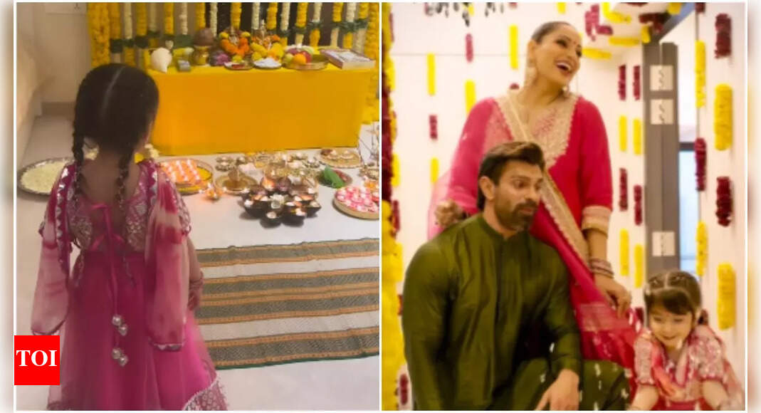 Bipasha Basu, Karan Singh Grover and daughter Devi celebrate Diwali, calling it the ‘best kind of party’ - WATCH VIDEO
