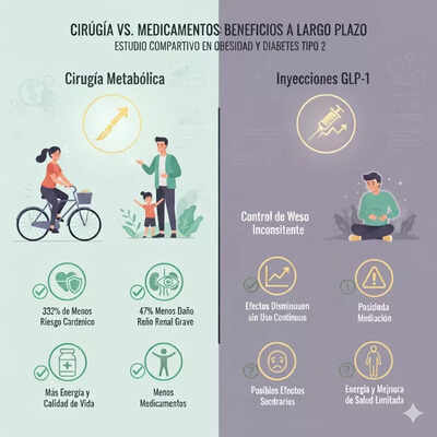 Inyecciones para bajar de peso vs. cirugía: un estudio confirma que la cirugía sigue liderando