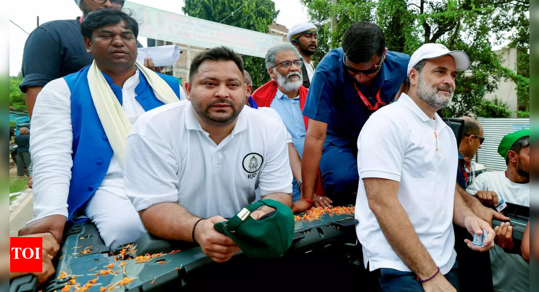 <div>Bihar polls: Tejashwi opposition's CM face? Answers at presser today, say INDIA allies</div>