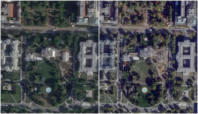 Satellite images reveal White House East Wing reduced to rubble for Trump’s $300M ballroom – see photos