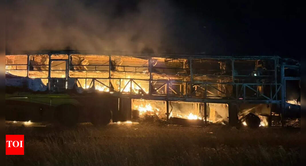 Tragic Bus Fire Near Hyderabad Claims 32 Lives, CM Mourns