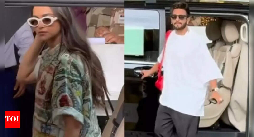 VIDEO: Deepika and Ranveer spotted at airport