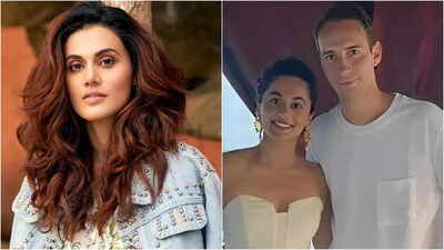 Taapsee Pannu has slammed a media portal for falsely reporting her shift abroad. She clarified that her parents-in-law live with them in Denmark, a cultural practice she finds "Indian." This arrangement, while uncommon in Danish culture, brings a sense of home to the actress and her husband, Mathias Boe. Read on to know more.  Taapsee Pannu LASHES OUT over rumors of moving to Denmark with husband Mathias Boe