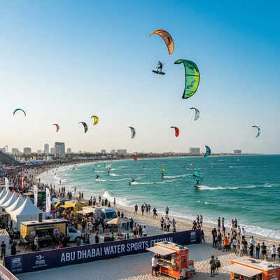 Emiratos Árabes Unidos: Abu Dabi acoge la primera Copa Mundial de Kitesurf con más de 150 atletas de élite en la Isla Fahid