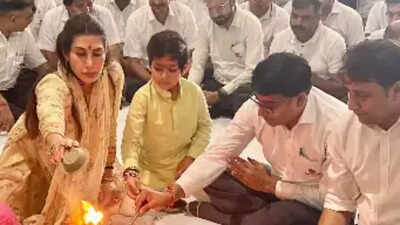 Sunjay Kapur's wife Priya Kapur performs pooja with son Azarius amid ongoing Rs 30,000 crore estate feud with Karisma Kapoor’s children