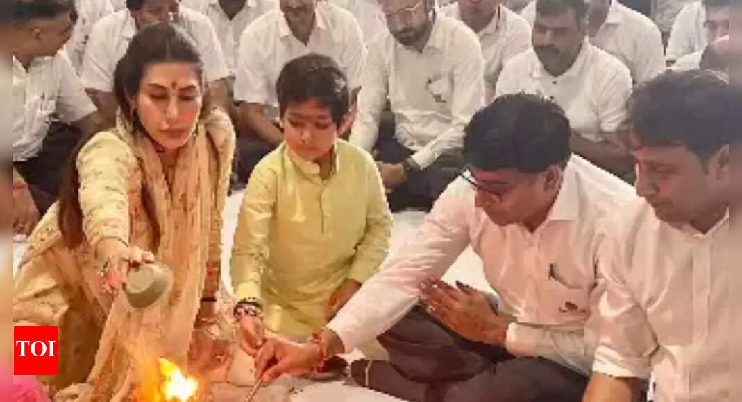 Priya Kapur performs pooja with son Azarius amid feud
