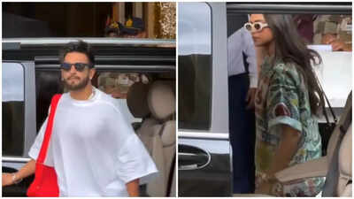 Ranveer Singh, Deepika Padukone, Karan Johar, and Ananya Panday jet off for Jamnagar