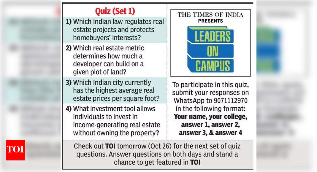 Exploring Lucrative Careers in Real Estate Industry | Bengaluru News - The Times of India