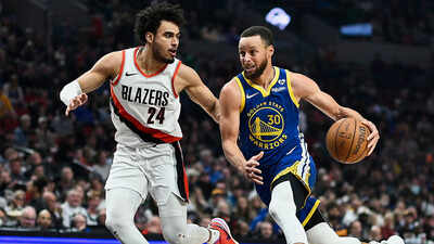 Blazers vs Warriors (Image via Getty).  Who's playing, who's out, and more (October 24, 2025)