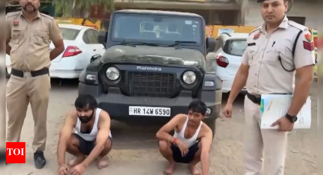 Watch: Two held for 'urinating' from moving Thar in Gurgaon; vehicle seized