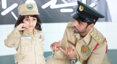 Three-year-old Sara Nabil Ahmadi dreamed of becoming a “little police officer,” expressing her wish during a community hospital event/ Image: X See: Dubai Police fulfils little girl's dream with mini uniform and luxury patrol ride
