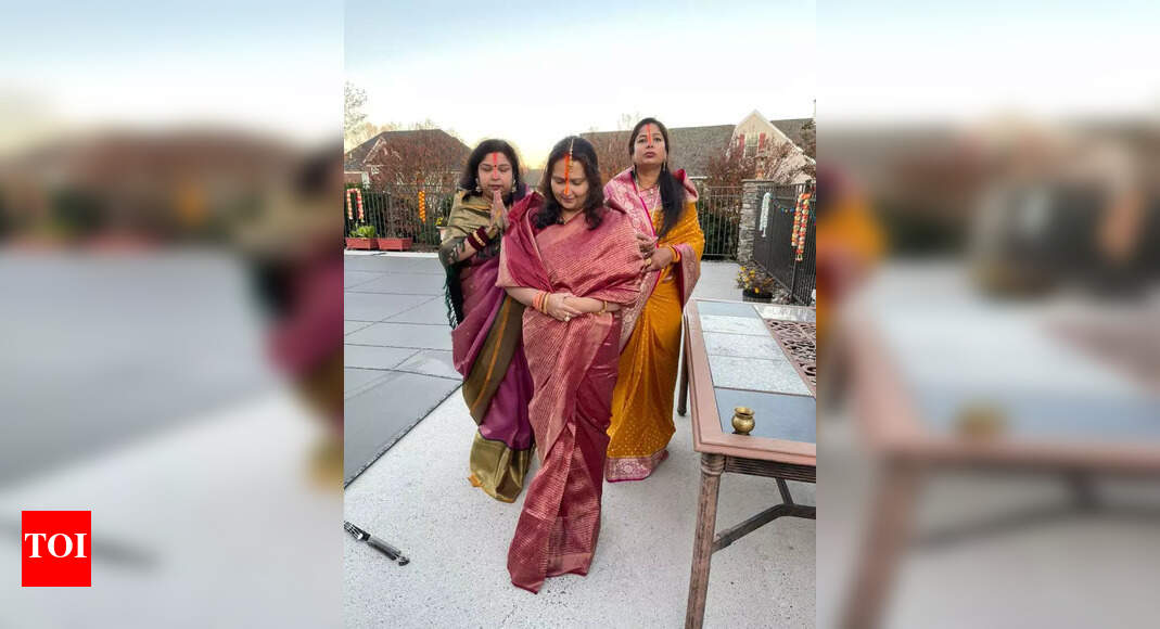 Buxar couple leads Chhath rituals with devotion and pride in US