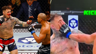 What really happened to Tom Aspinall after that brutal eye poke by Ciryl Gane in the UFC heavyweight title fight (Image via Getty) What really happened to Tom Aspinall after that brutal eye poke by Ciryl Gane in the UFC heavyweight title fight