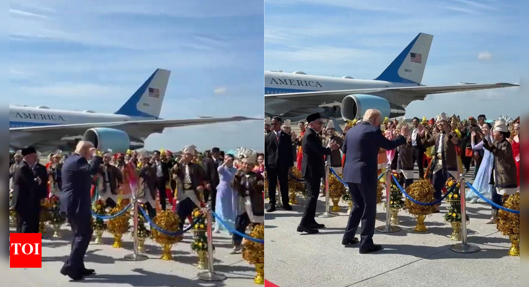 'YMCA' dance, red carpet, and US flags: How Donald Trump was welcomed at Kuala Lumpur airport -watch