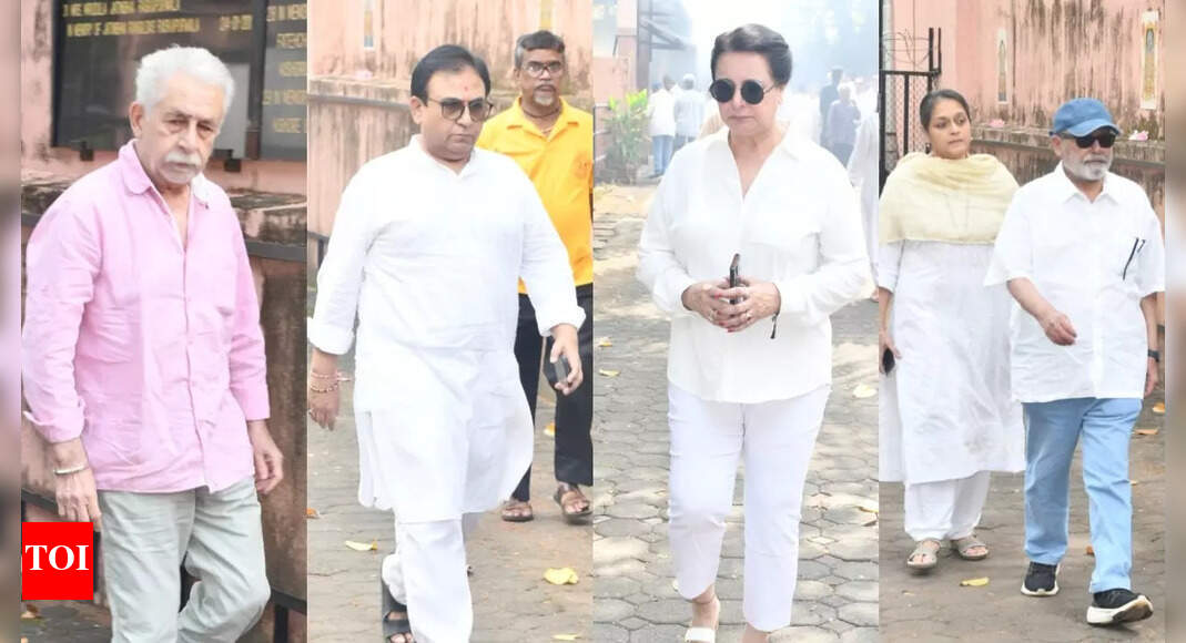 Naseeruddin Shah, Pankaj Kapur, Dilip Joshi, Supriya Pathak, Poonam Dhillon Farah Khan, Rupali Ganguly, Jackie Shroff: Celebs arrive at Satish Shah's funeral