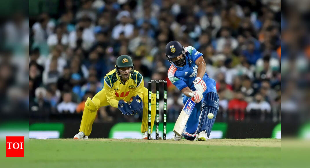 Rohit Sharma did it again; forgets to remove helmet – watch