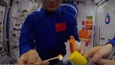 DAILYMOTION/Space.com  What happens when you light a matchstick in space? Chinese astronauts find out