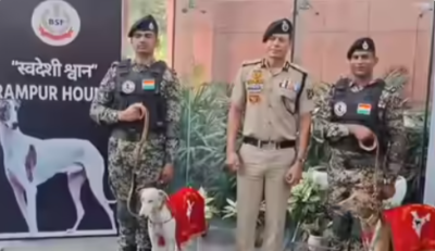 The dogs have been trained at BSF Academy in Tekanpur, Madhya Pradesh PM Modi praises forces for induction of 'desi' dogs