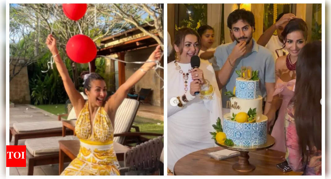 <div>Sneak peek into Malaika's 50th b'day bash in Goa with Arhaan</div> <div>Sneak peek into Malaika's 50th b'day bash in Goa with Arhaan</div>