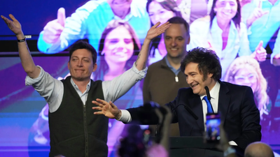 Argentina's President Javier Milei and his advisor Santiago Caputo (Image credits: AP) Polls close in Argentina's key midterm election for Milei
