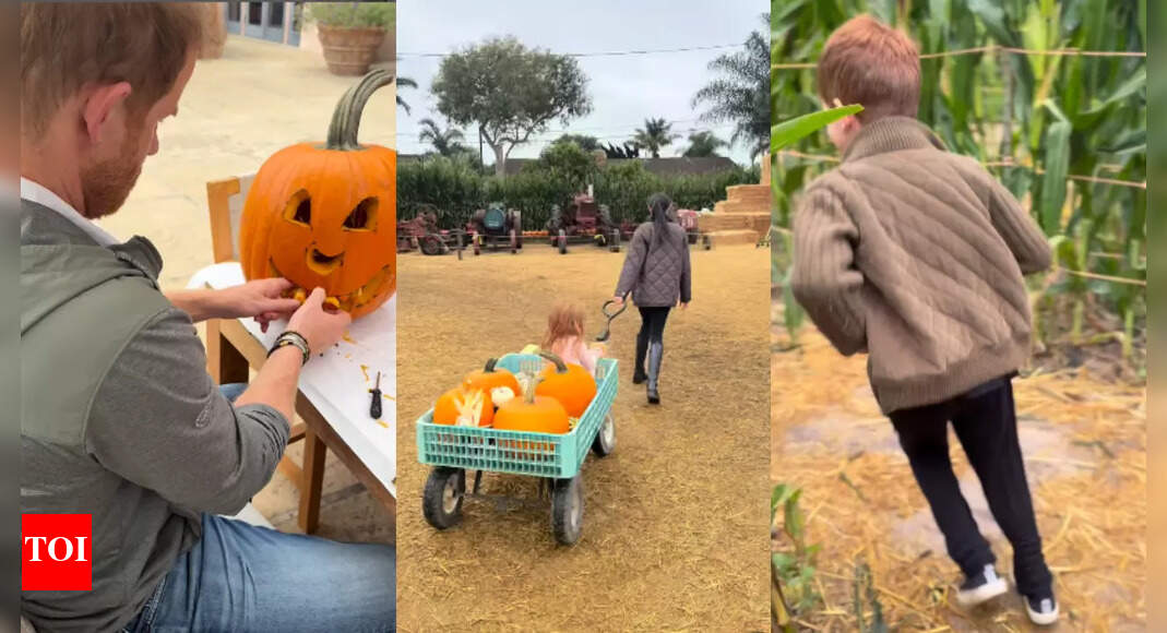 Meghan Markle’s pumpkin picking adventure with Prince Harry and kids steal hearts ahead of Halloween 2025