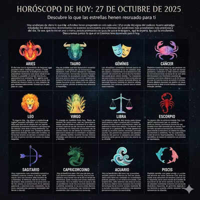 Horóscopo Diario: Predicciones astrológicas de hoy, 27 de octubre de 2025