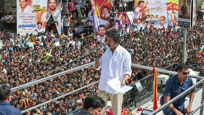  TVK's Vijay meets victims' families at resort; assures financial assistance