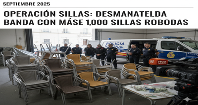 Detienen a banda en España por robar más de 1.000 sillas de restaurantes