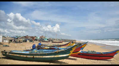 Boats anchored near Puri beach Odisha evacuates 3,000 people as Montha heads towards Andhra