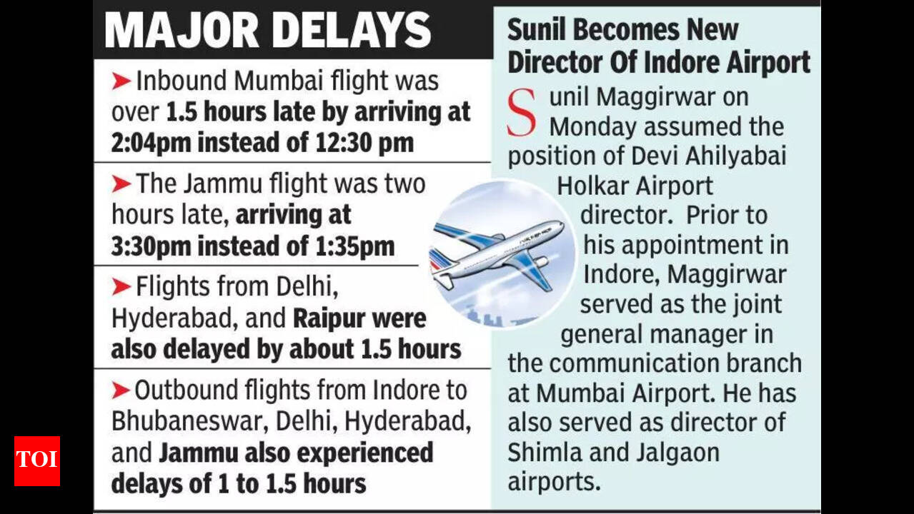 Bad weather hits several flights ops at Indore airport | Indore News - The  Times of India