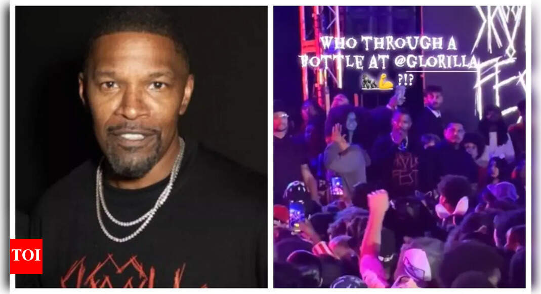 Jamie Foxx loses cool after GloRilla gets hit by bottle; asks 'Why would you do that?'