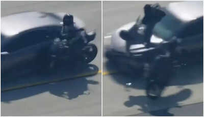 Suspect who fatally shot deputy crashes into car in California during high-speed chase — Video