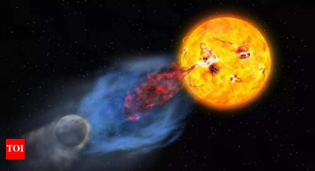 Hubble and ground telescopes capture first multi-temp plasma eruption from young star