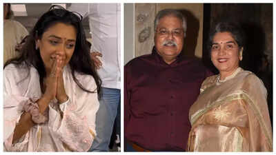 A prayer meet was held for Satish Shah in Mumbai. Actress Rupali Ganguly was seen requesting photographers to respect the privacy of Satish Shah's wife, Madhu Shah. Madhu Shah is reportedly suffering from Alzheimer's. Sachin Pilgaonkar shared details about Satish Shah's recent health struggles and his desire to care for his wife. The industry mourns a significant loss. 'Kaki ka mat lo': Rupali Ganguly emotionally urges paparazzi with folded hands not to film Satish Shah's widow Madhu Shah - WATCH
