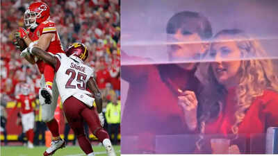 Taylor Swift’s rare game appearance with Brittany Mahomes steal the spotlight as Travis Kelce scores big in Chiefs victory over Commanders