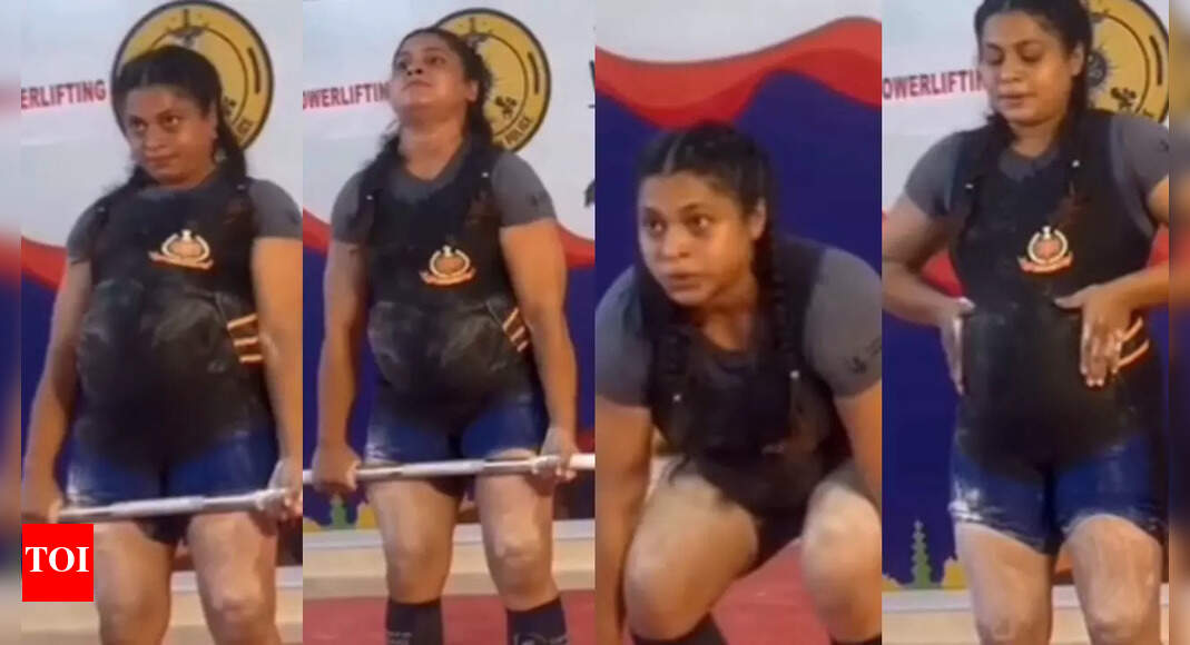 7 months pregnant Delhi cop lifts 145kg in weightlifting championship - watch