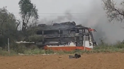 Two people were killed and over a dozen were injured after a bus caught fire upon coming in contact with a high-tension wire on the Jaipur-Delhi highway. Jaipur-Delhi highway tragedy: At least 2 dead as bus carrying labourers catches fire; Ashok Gehlot slams recurring road mishaps