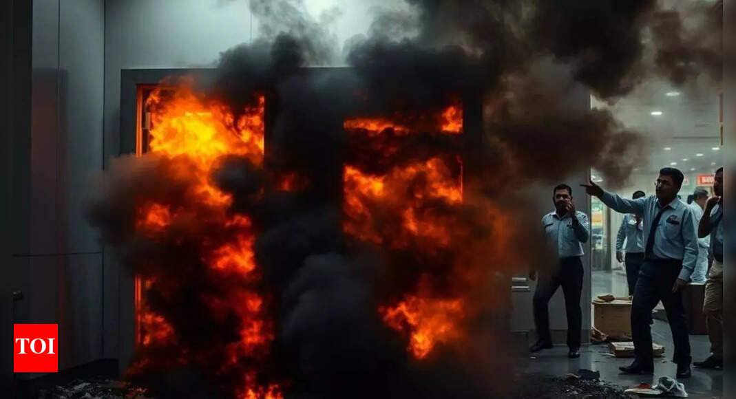 Fire breaks out in Customs officials’ room at Gannavaram Airport; air conditioner, luggage bags gutted in blaze